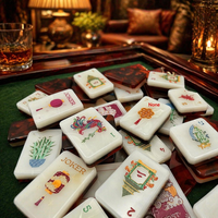 Meilleures ventes transfrontalières Europe Amérique Tuiles de Mahjong en PVC à quatre couches personnalisées modernes automatiques Expédition rapide Logo