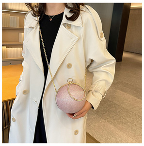 กระเป๋าสะพายไหล่ข้างเดียวกระเป๋าถือสายโซ่สำหรับผู้หญิงกระเป๋างานเลี้ยงกระเป๋าลูกบอล Z0136 - Product Image 3