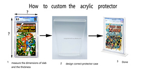 Mingshi-étui de protection en acrylique CGC de taille géante avec couvercle coulissant et support - Product Image 2