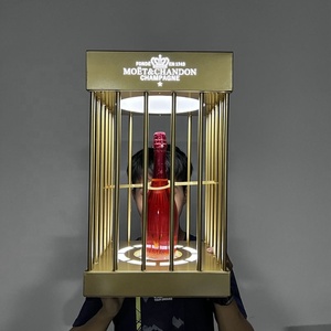 Présentoir à Bouteille LED Doré Clignotant <span class=keywords><strong>Personnalisé</strong></span> Richshining avec Logo, Cage à Champagne, Support Glorificateur de Whisky pour Bar, Fête, VIP - Product Image 3