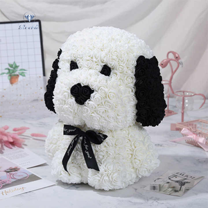 25CM Rose Dog Rose Box Fortune Dog unicornio Vida eterna gastar chino Día de San Valentín propuesta regalo de cumpleaños - Product Image 1