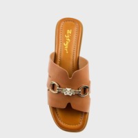 Mules d'été vintage pour femmes, antidérapantes, à bout carré ouvert, à talon bas, pour l'extérieur, tendance, vente en gros