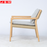 Fauteuil d'apprentissage rembourré en bois massif de style nordique, chaise d'appoint simple avec dossier en corde de papier, fauteuils au design moderne