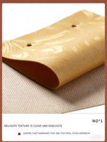 Nappe Moderne en Cuir PVC Couleur Unie, Résistante à l'Eau, Lavable, Résistante à la Chaleur, Tapis de Table, Revêtement Personnalisable, Épaisseur Ajustable