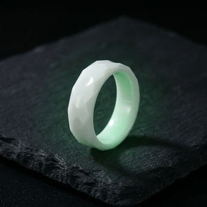 Componente de Montaje para Joyería Inteligente: Carcasa de Anillo de Cerámica Cóncava Luminosa de 8mm para Incrustaciones que Brillan en la Oscuridad, Venta al por Mayor - Product Image 1