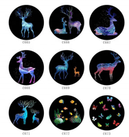 Filtre en verre pour logo Gobo publicitaire, lentille coulissante couleur unique pour projecteur LED Gobo, éclairage de scène