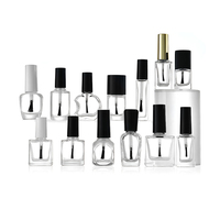 Flacons en verre cylindriques vides pour vernis à ongles, personnalisés et uniques, de 2 ml à 15 ml, avec bouchon à brosse, conçus pour des tailles individuelles