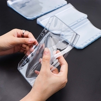 Pochettes de Classeur A5 A6 A7 Transparentes en PVC, Étuis Zippés Double Poches, Enveloppes Budgétaires sans Tête de Fermeture Éclair, Enveloppes pour Argent Liquide