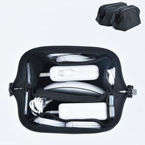 Electronic Organizer,Travel Tech Pouch Bag,Cable Organizer,Waterproof,Double Layers Portable Electronics for Cord,Charger - Product Image 1