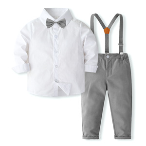 Nouvelle Collection : Ensemble Costume Formel <span class=keywords><strong>Garçon</strong></span> Style Gentleman Britannique avec <span class=keywords><strong>Bretelles</strong></span> – Tenue Printemps-Automne pour Anniversaire Enfant - Product Image 6