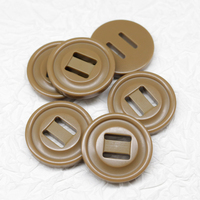 Kancing Pakaian Plastik Resin Bulat 2 Lubang Berkualitas Tinggi 28MM Warna Hijau Khaki Biru Pola Persegi Panjang Ramah Lingkungan Kancing Webbing