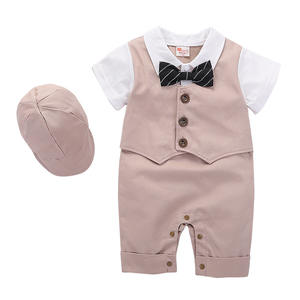 Combinaison de smoking à capuche en coton pour garçons, vêtements formels pour tout-petits, ensemble de vêtements pour bébé, <span class=keywords><strong>costume</strong></span> de mariage, 6-18 <span class=keywords><strong>mois</strong></span> - Product Image 2