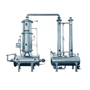 continuous feed and discharge Vacuum low temperature evaporator for thin or heat-sensitive liquid