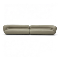 Canapé en cuir moderne et droit, silhouette tubulaire élégante pour salon, villa, hôtel, fabricant OEM ODM, vente en gros, sur mesure