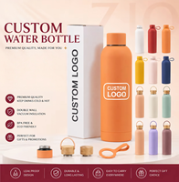 Bouteille d'eau isotherme en acier inoxydable personnalisée avec logo sur mesure, gourde isotherme portable pour cadeaux d'entreprise et promotions