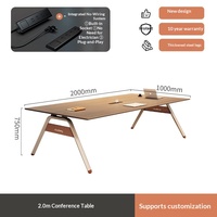 HYZ-249X Table de conférence moderne en acier, longue et rectangulaire, pour réunion de bureau, réception, ensemble de chaises, 8 personnes, usage commercial