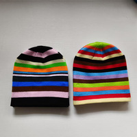 Gorros de punto con estampado de invierno completo personalizado, gorro Jacquard con letras, puño acrílico, gorros Y2k menos personalizados