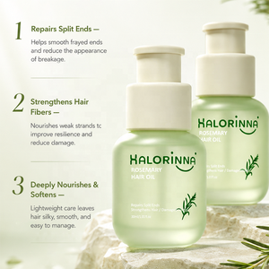 Aceite Reparador Capilar de Romero HALORINNA, Nutre el Cuero Cabelludo, Refresca las Raíces, Mejora la Fuerza del Cabello, Tratamiento Capilar Diario, OEM Disponible - Product Image 3