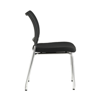 Chaise de formation de bureau au design moderne avec cadre en métal chromé et roulettes