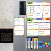Tableau magnétique blanc pour enfants calendrier mensuel effaçable à sec calendrier hebdomadaire personnalisé pour réfrigérateur calendrier magnétique pour réfrigérateur