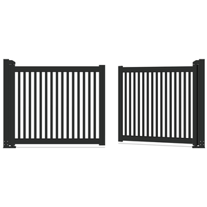 Puerta de jardín de cementerio de hierro forjado personalizada con motivos de cruz y ala de ángel para parques conmemorativos Puerta de jardín conmemorativo - Product Image 3