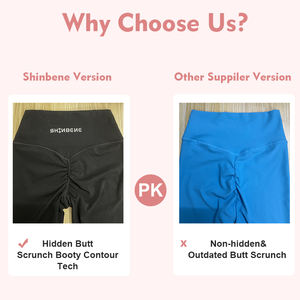 Pantalon <span class=keywords><strong>de</strong></span> yoga pour femmes 2 en 1 avec crochets réglables, ceinture élastique, lève-fesses, taille haute, avec service personnalisé - Product Image 5