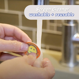 Almohadilla de limpieza de pantalla de teléfono adhesiva lavable reutilizable sin pelusa de fibra ultrafina de microfibra de gran venta personalizable a todo color - Product Image 5