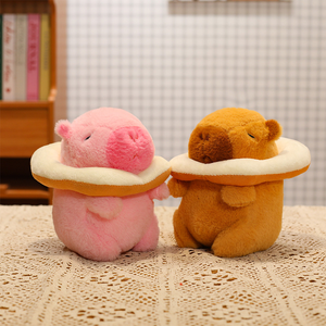 Bonito muñeco de peluche Capybara, almohada, diseño de <span class=keywords><strong>pan</strong></span>, relleno de algodón PP, juguete de peluche lavado, 20cm para cumpleaños, regalos de San Valentín - Product Image 1