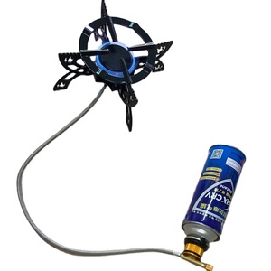 燃料キャニスターアダプターバーナー付き超軽量屋外キャンプガスストーブのバックパッキング - Product Image 3