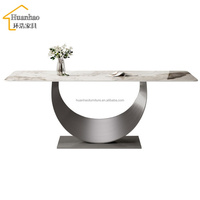 Ensemble de table à manger moderne de luxe Foshan, table rectangulaire en marbre naturel pour 4 à 6 personnes, pour la maison ou l'hôtel, OEM ODM