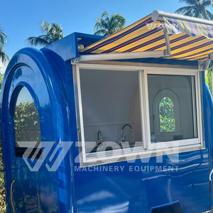 Remorque alimentaire mobile commerciale pratique avec plan de travail en acier inoxydable, chariot alimentaire pour la vente de snacks frits et de hot-dogs en extérieur - Product Image 5