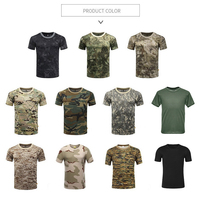 Usine Camouflage T-Shirt À Manches Courtes Unisexe Camouflage Outfit Tactique D'été Camouflage Uniformes