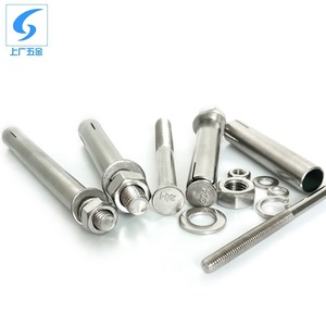 Pernos de Expansión de Acero Inoxidable 304 de Shanghai Guang Hardware, M6 M8 M10 M20, Cabeza Hexagonal con Tuercas y Arandelas para Construcción - Product Image 1