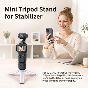 Mini Tripod Lightweight White Handheld Desktop Mobile Phone Stabilizer Pocket Gimbal Camera Bracket Flip Lock One Section - Product Image 5