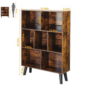 Armoire de présentation en bois moderne, grande capacité, organisateur de rangement pour salon et hôtel avec étagères réglables - Product Image 6