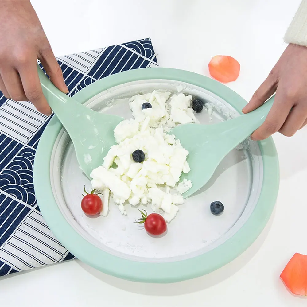 Slushy Волшебная свернутая машина для приготовления мороженого мгновенная сковорода для мороженого с 2 лопатой для мороженого, скребок и рецептов