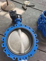 Vanne papillon à bride à engrenage à vis sans fin, tige en acier inoxydable, disque en fonte ductile, vanne pour traitement de l'eau