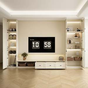 Living Room <b>TV</b> Cabinet Modern <b>Wall</b> Unit Entertainment Storage Solution With Floating Design - Product Image 4