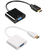 Adaptador Convertidor HDMI a VGA, Cable de Conversión HDMI, Full HD 1080P HDTV, HDMI Macho a VGA Hembra para PC, Computadora Portátil, Hdmi2vga