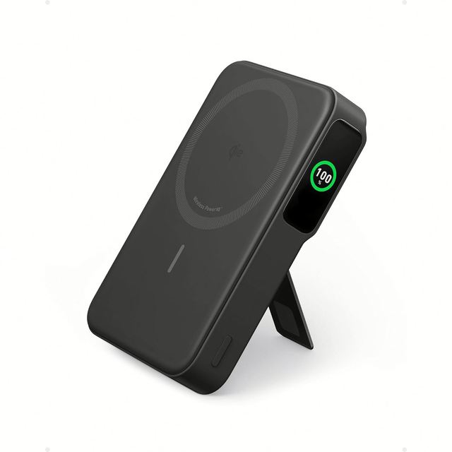 Anker MagGo Power Bank Qi2 Certified 15W Ultra Fast Charging 10000mAh Battery Pack With Smart Display and Foldable Stand