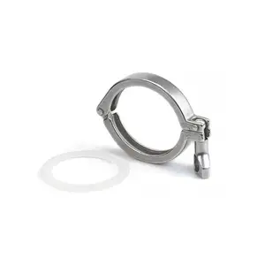 KQ Sanitary ss 304 316 stainless steel tri clover tube 4 inch pipe clamp fittings