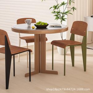 Nordic Retro Solid Wood Dining Chair With <b>Backrest</b> For Dining Room Adult Use - Product Image 3