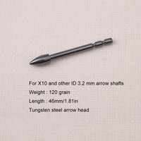 1 pointe de flèche en métal 100/120/140 grains pour tir à l'arc, chasse, pointe de flèche pour flèche de 3,2 mm, accessoire de tir