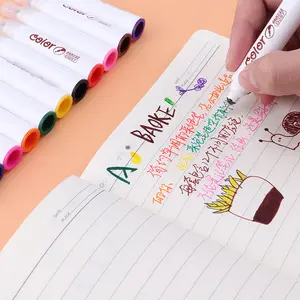 컬러 노트 펜 세트 0.4mm 팁 직경 12 색 사용 가능 필기 그림 펜