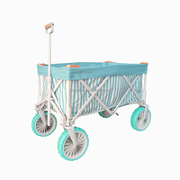 Support de roue antidérapant direct d'usine de 10 pouces personnalisation chariot de plage pliant chariot panier coloré
