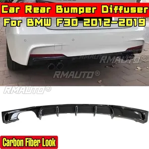 สำหรับ BMW F30 ปี 2012-2019 อุปกรณ์ตกแต่งรถยนต์ BMW F30 ชุดแต่งกันชนหลังลายคาร์บอนไฟเบอร์ สไตล์ MP สปอยเลอร์ ดิฟฟิวเซอร์ บอดี้คิท - Product Image 1