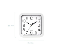 Horloge murale à quartz carrée en plastique, Simple et à la mode, pour salon, chambre à coucher, vente directe, fabricants