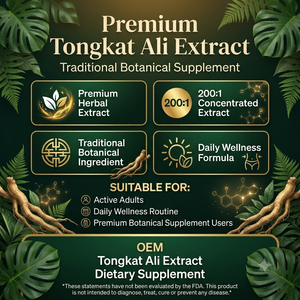 Capsules d'extrait de Tongkat Ali OEM ODM, GMP Halal, 60 capsules végétariennes, sans OGM, sans gluten, complément alimentaire - Product Image 2