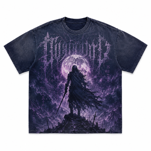 เสื้อยืดพิมพ์ลายดิจิทัลคุณภาพสูง ผ้าคอตตอนเนื้อหนา ระบายอากาศได้ดี ทรงหลวม สไตล์สตรีทแวร์ ไหล่ตก พิมพ์ลายดิจิทัล - Product Image 3