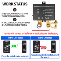 Interruptor Aislador de Batería de Alta Resistencia de 12V 24V 240A con Control Remoto Inalámbrico para Baterías de Automóviles y Embarcaciones